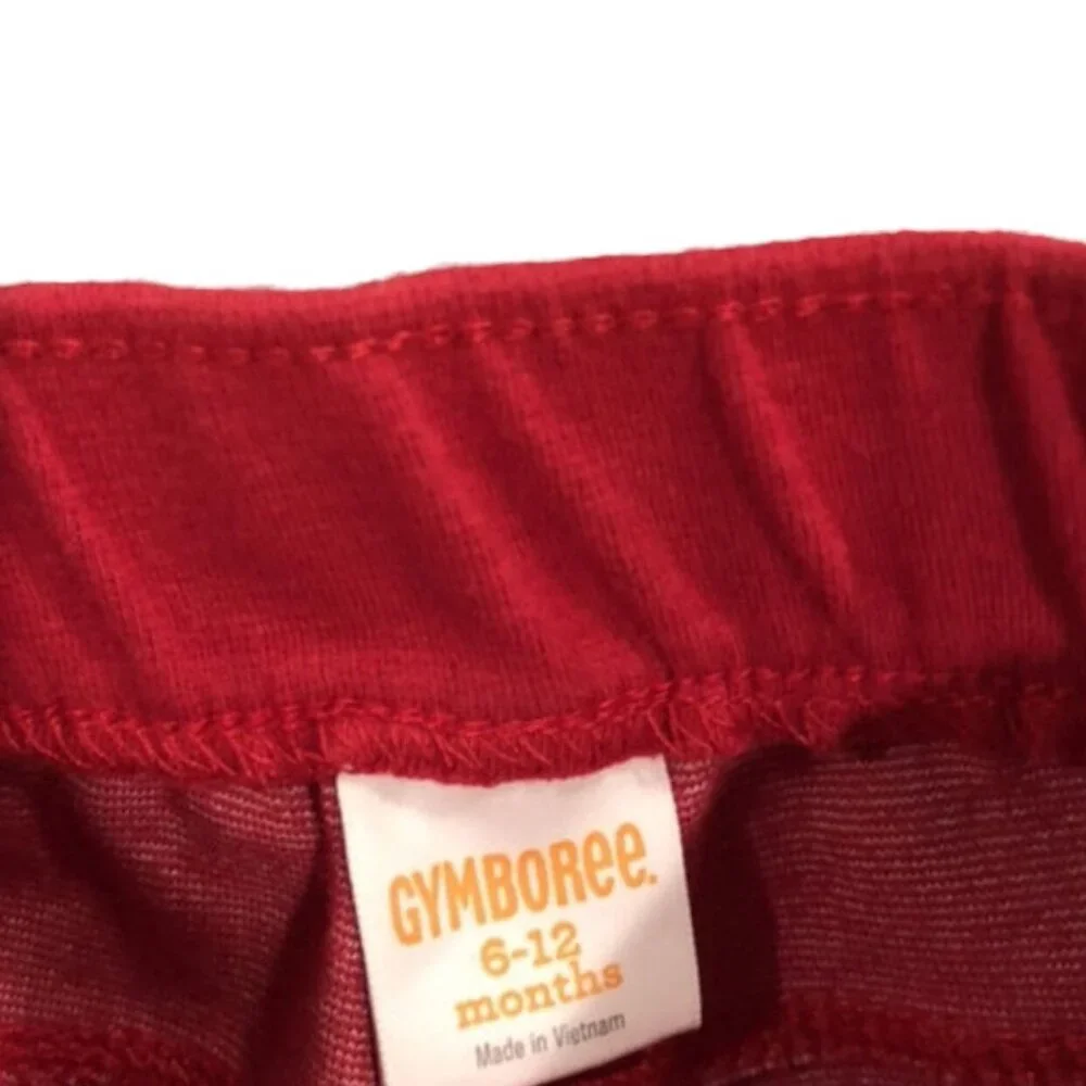 Gymboree 6-12m Red Bow Skinny Pants